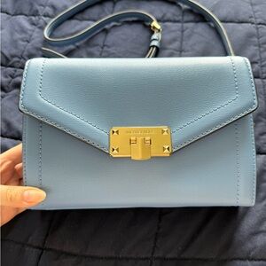 Michael Kors Baby Blue Leather Crossbody Bag